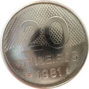 Moeda de 20 Cruzeiros, MBC-Soberba, 1980 a 1987