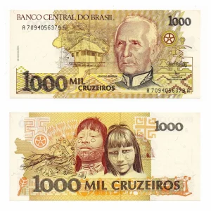 Cédula 1000 Cruzeiros 1990 C217 – Flor de Estampa