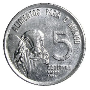 Moeda 5 centavos 1975 FAO – Carne (boi) – KM#587