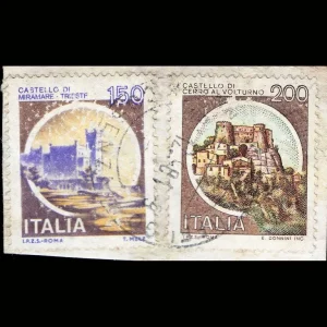 Conjunto 2 Selos Italianos – Série Castelos, Trieste e Volturno