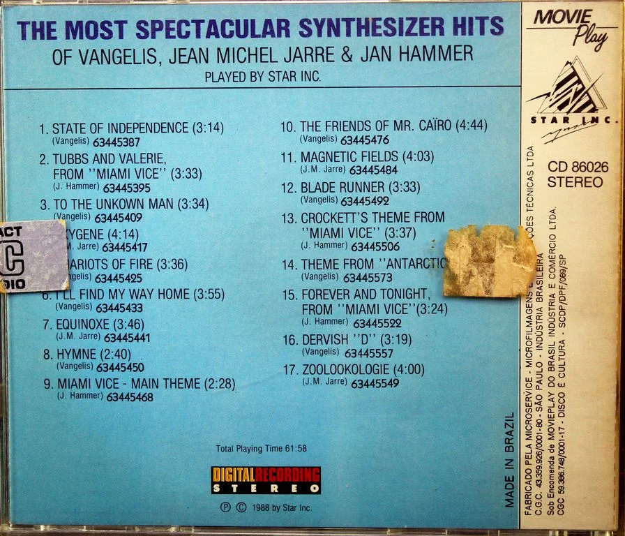 CD The Most Spectacular Synthetizer Hits Of Vangelis, Jean Michel Jarre & Jan Hammer | RARO - Image 3